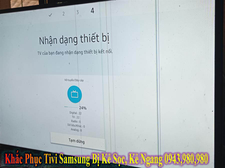 giá sửa màn hình tivi samsung bị kẻ sọc, kẻ ngang màn hình