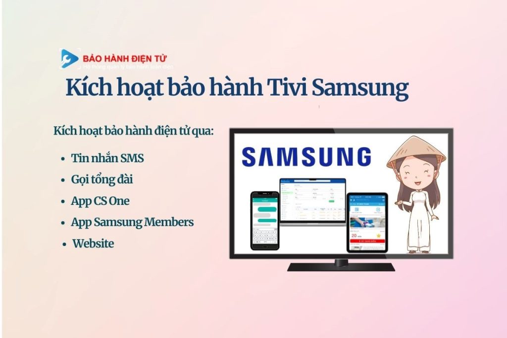 kích hoạt bảo hành tivi samsung